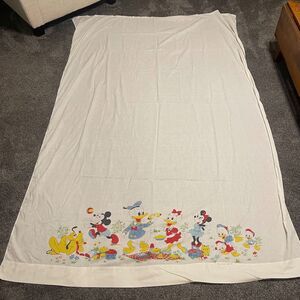 Vintage Fashion Manor JC Penny Disney Mickey Minnie Mouse Single Flat Bed Sheet